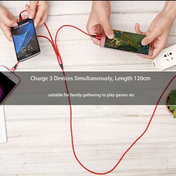 3 in 1 Fast USB Charging Cable Universal Cell Phone Charger + wall plug ๐ - Picture 4 of 8